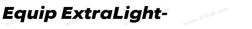 Equip ExtraLight字体转换